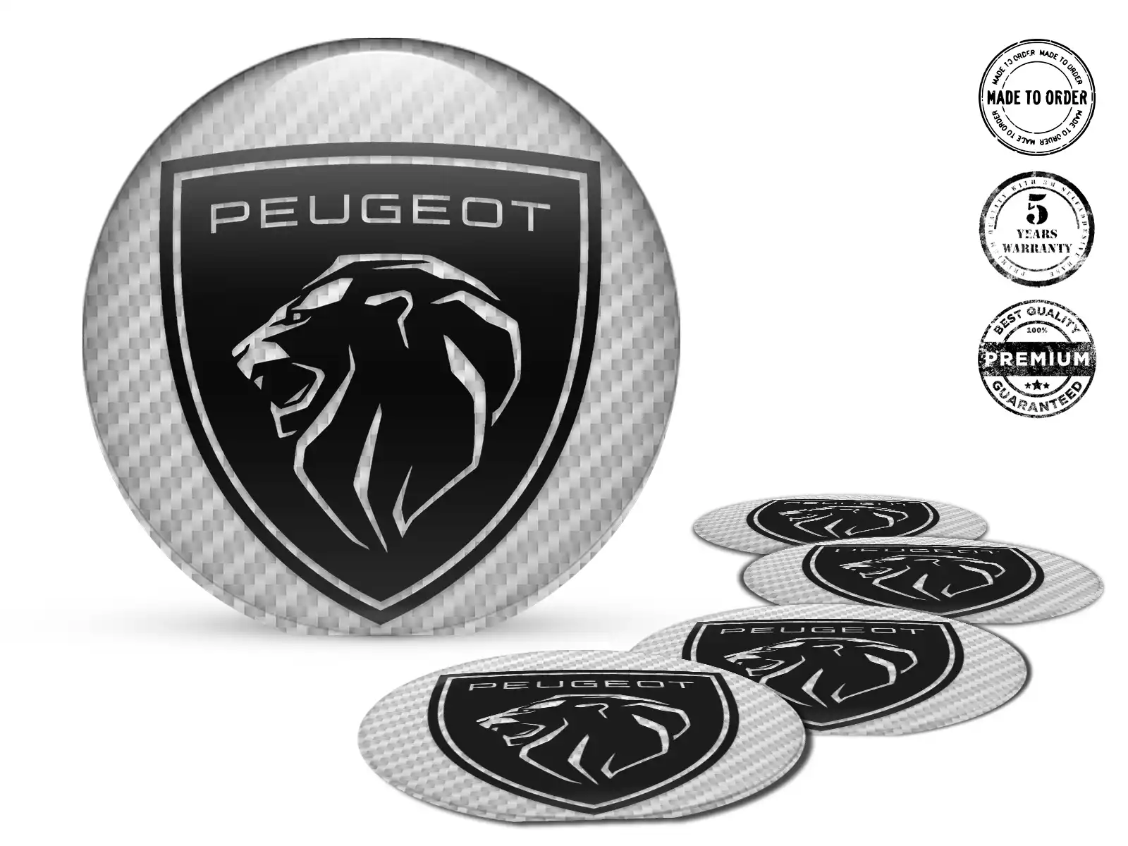 Peugeot Radfelge Dekor Stil Premium Harz-Aufkleber